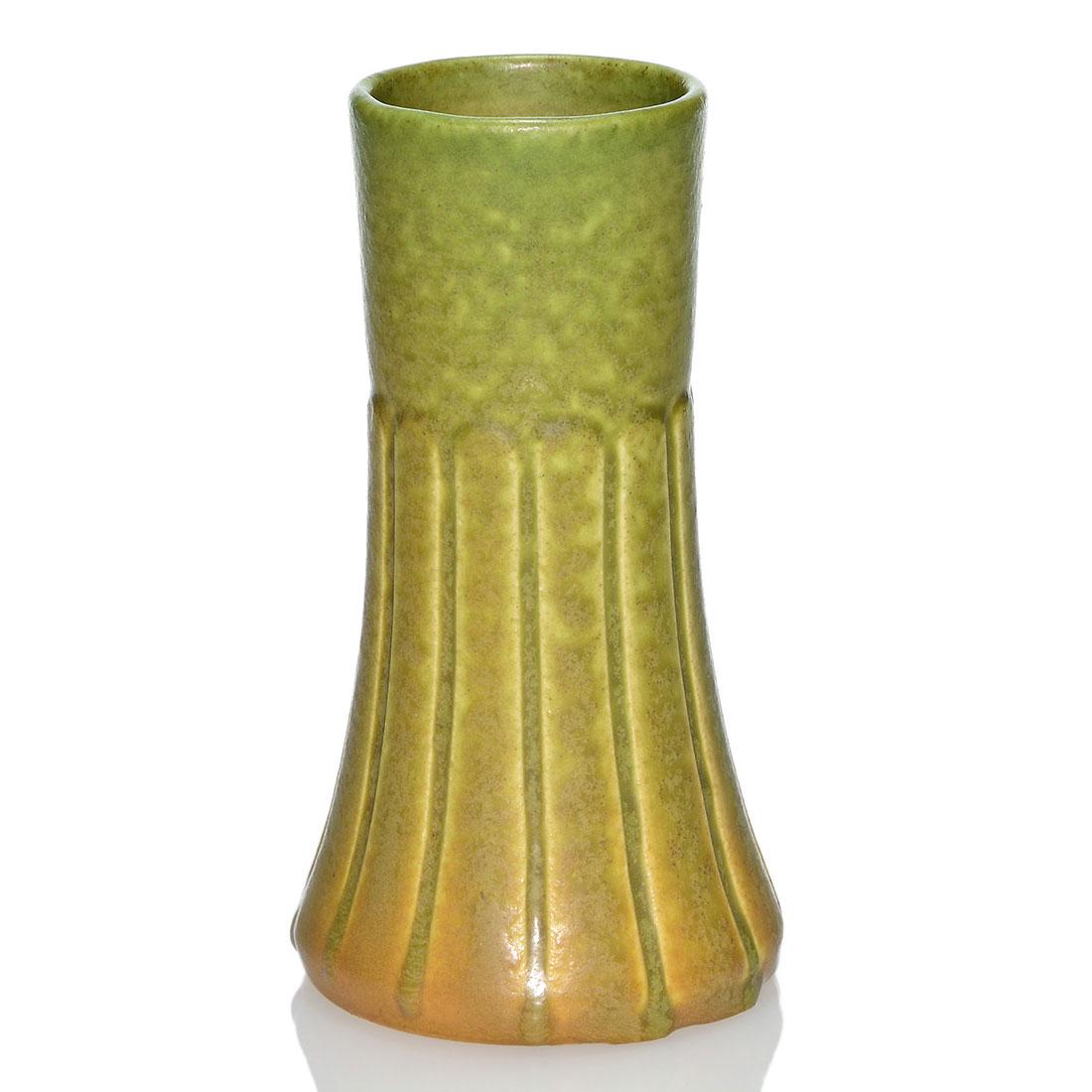 Rookwood Carved Mat vase, 1911, 1358 E, 7 1/4” (1 of 2)