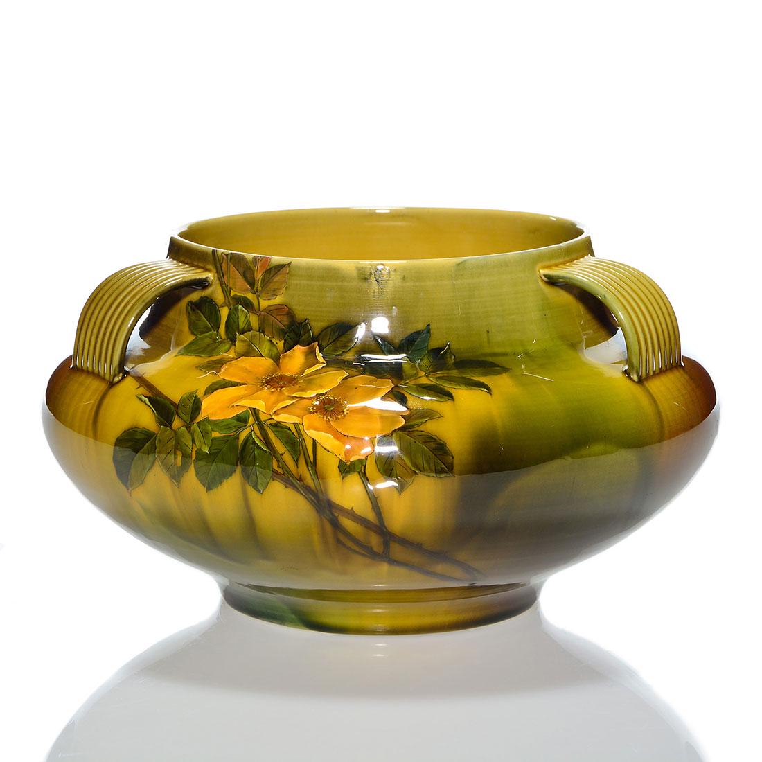 Large Rookwood Standard tri-handled vase, 5 3/4”, (1 of 2)