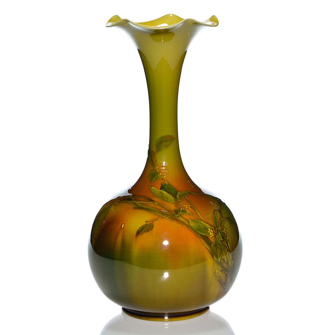 Rookwood Standard floral, Shirayamadani, 1889, 15 5/8 (1 of 2)