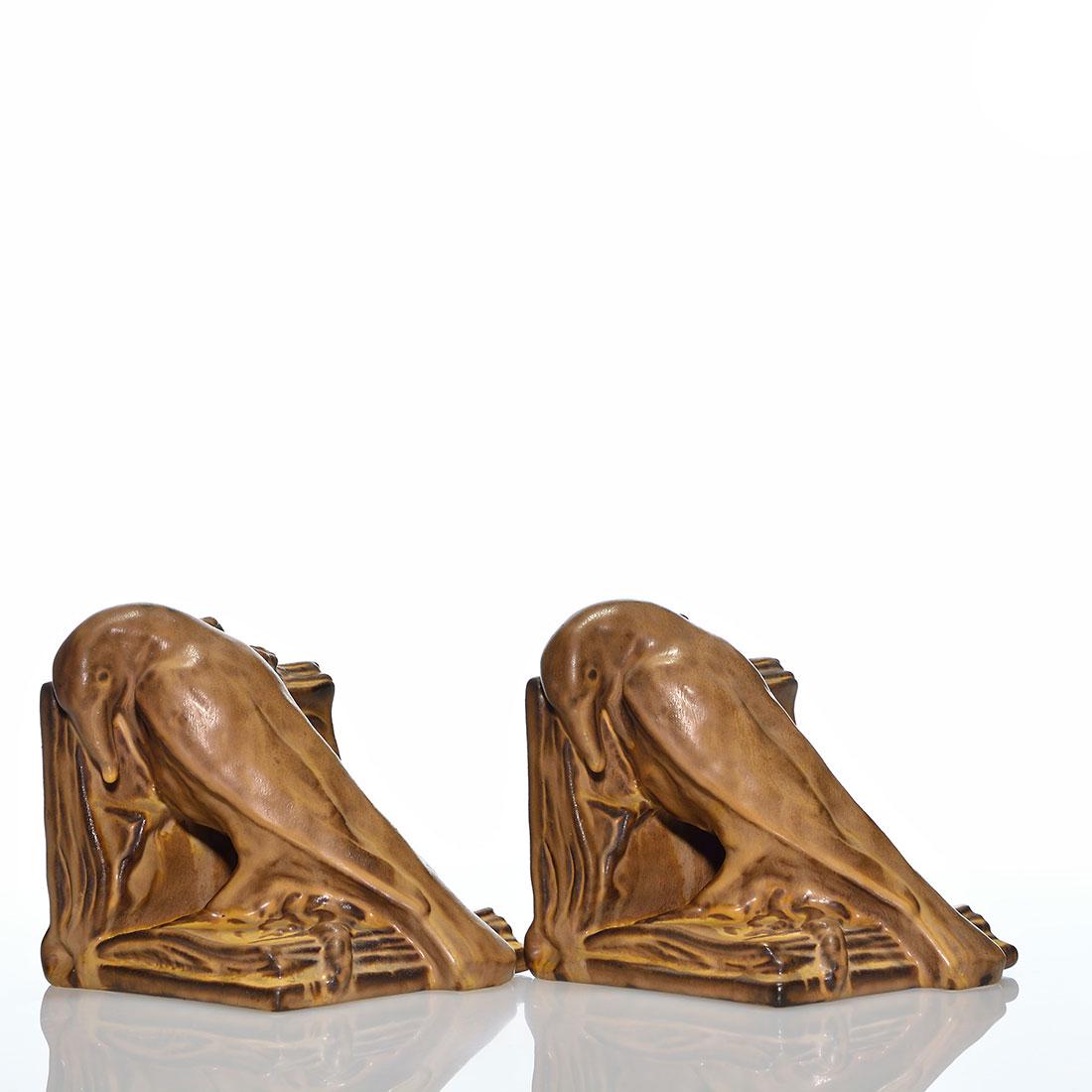 Pr. Rookwood large Rook bookends, 6 1/8”, 2274, (1 of 2)
