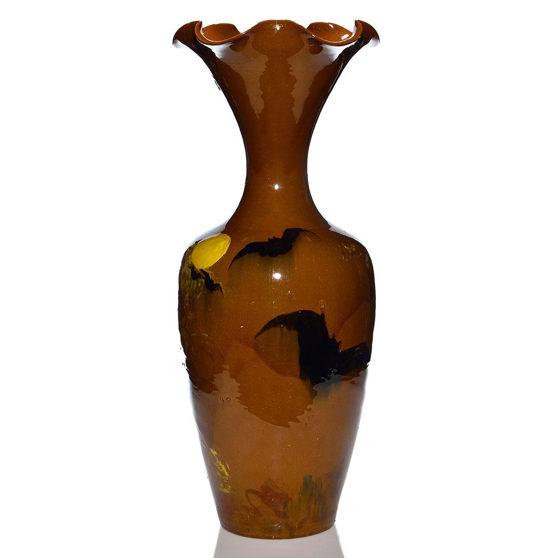 Large Standard vase, bats, moon, 1885, 197, 25 (1 of 4)