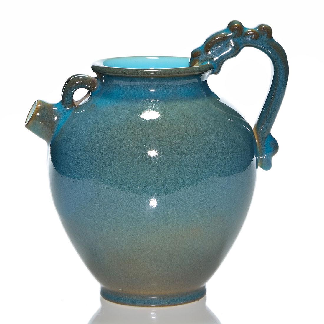 Rookwood Porcelain dragon handle pitcher,1926,2974,9 (1 of 2)