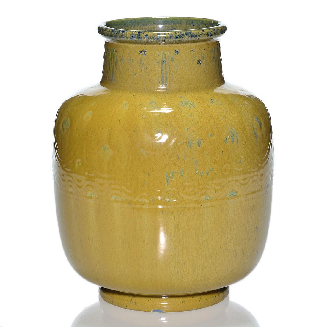 Rookwood Production vase, large crystals, 1928, 10 (1 of 2)