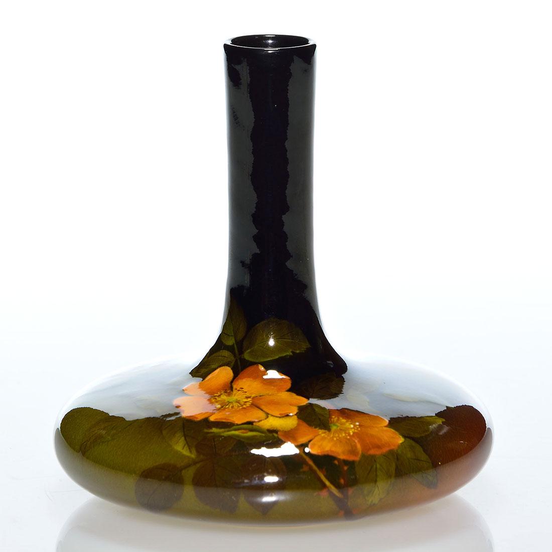 Rookwood Standard vase, wild roses, 5 3/8”, 1897 (1 of 2)