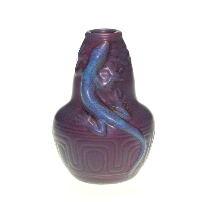 Weller Fru Russet “Lizard” vase, 4 1/2", excellent