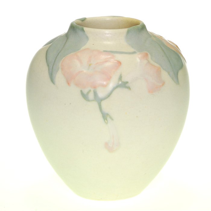 Rookwood Epply carved vellum floral, 1907, 5 1/2”
