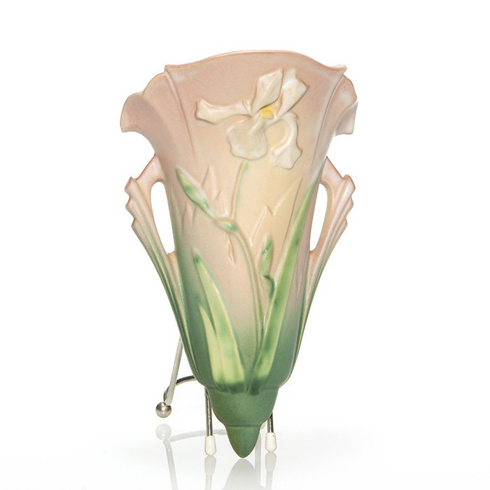 Roseville Iris wall pocket pink, 1284-8", 8 1/2" (1 of 1)