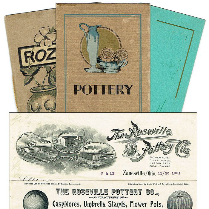Roseville and Weller ephemera, catalogs, receipts (1 of 5)