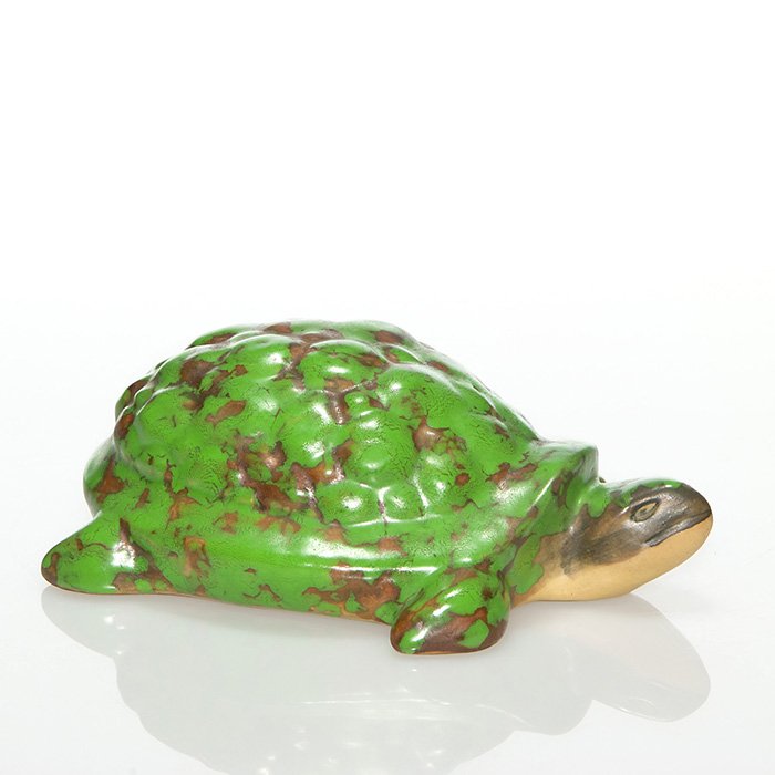 Rare Weller Coppertone turtle figure, 2" x 6 1/8" (1 of 1)