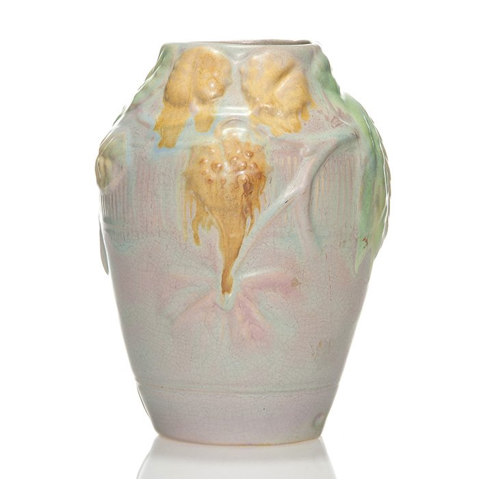 Weller Matt Ware vase, Buckeyes, 8 1/8" (1 of 2)