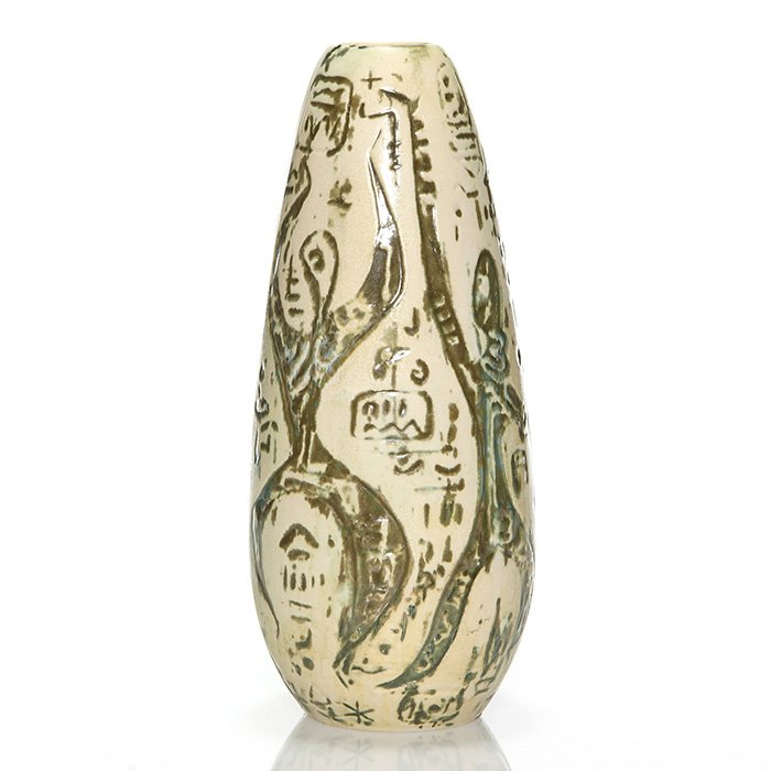 Tuskegee Institute vase, Henri, dancers, 9 7/8 (1 of 2)