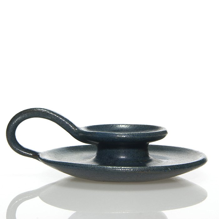 Marblehead blue mat candleholder, 2" x 5" (1 of 1)