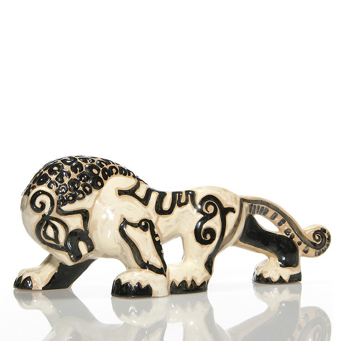 Shearwater painted lion, 13 1/2" L x 5 1/2" H (1 of 1)