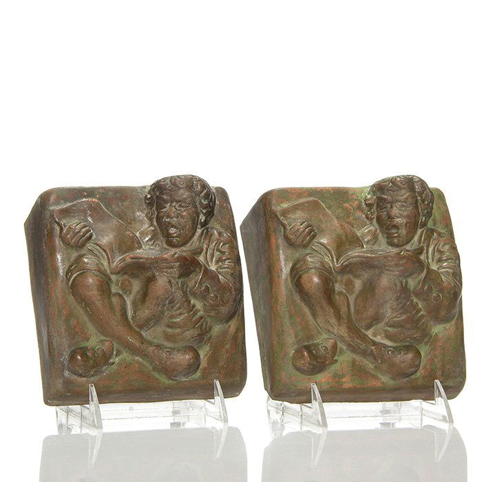 Rare set, Batchelder Reader corbels, 5 3/4 square (1 of 1)