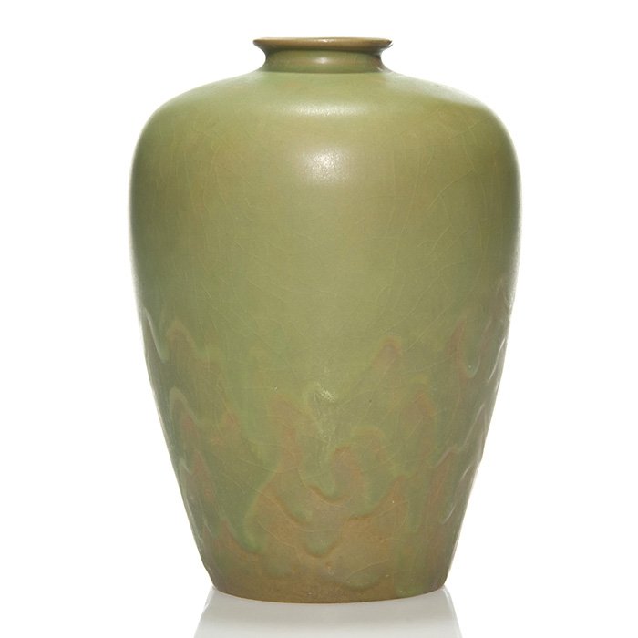 Rhead Santa Barbara vase, drip glaze, 6 1/2" (1 of 1)