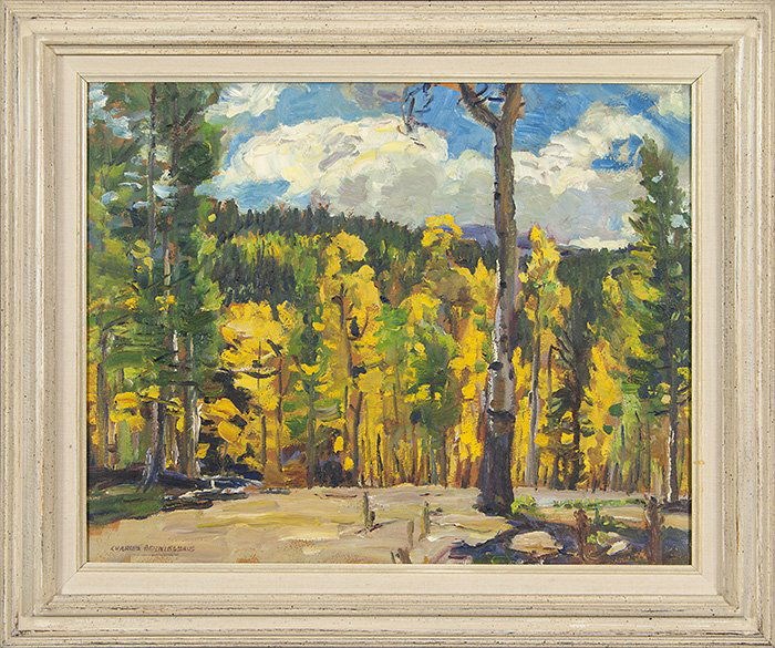 Charles Berninghaus oil on board, Aspens, 16"x20" (1 of 4)