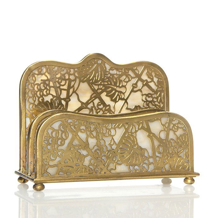 Tiffany dore 2 section letter holder, 5"X6", #1019 (1 of 1)