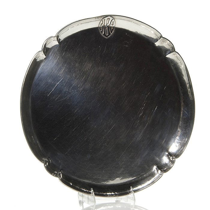 Falick Novick sterling handwrought tray, 16" dia. (1 of 1)