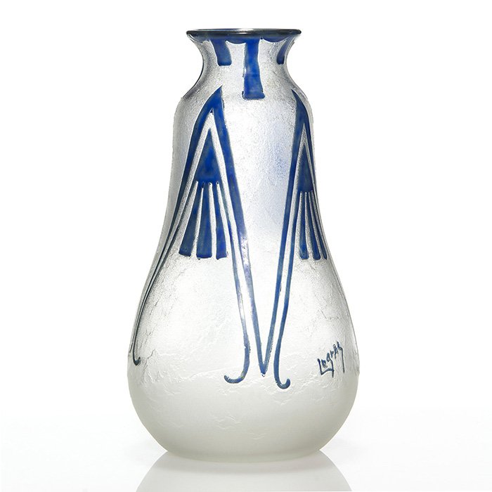 Legras cameo Art Deco vase, 8 3/4", signed (1 of 1)