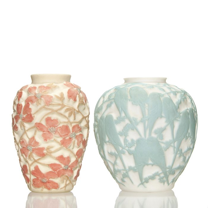 2 Phoenix vases:10 1/4" LoveBirds, 10 1/4"Dogwood (1 of 1)