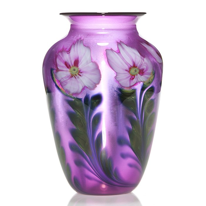 Early C. Lotton Fuchsia Multi Flora vase, 9 1/4", '86 (1 of 1)
