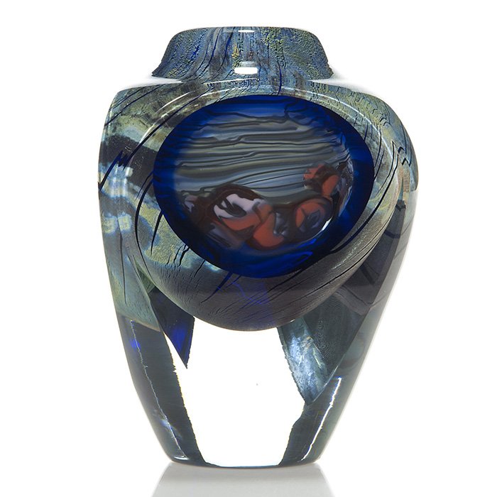 Jon Kuhn "Planetary" vase, 5 1/4", signed, 1981 (1 of 1)