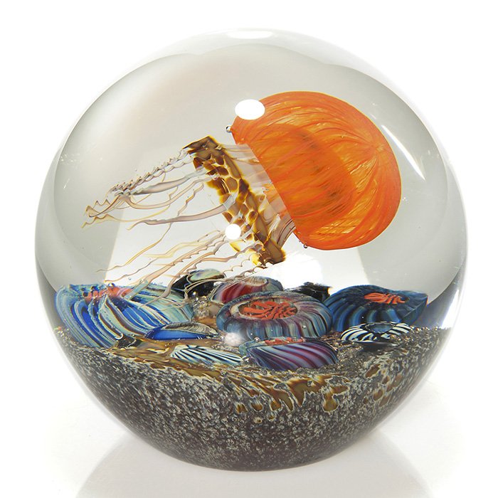Satava Pacific jellyfish, side swimmer, 4 3/4", signed (1 of 1)