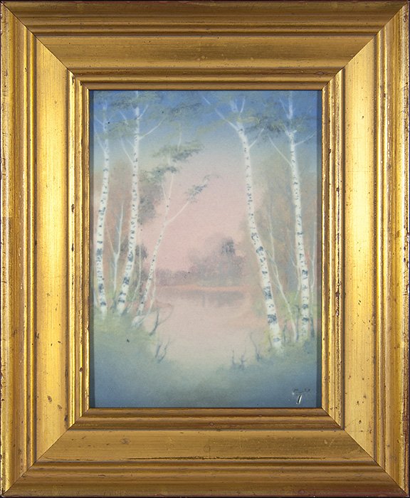 Rookwood Vellum glaze plaque,Hurley,7 7/8"x 5 7/8" (1 of 3)