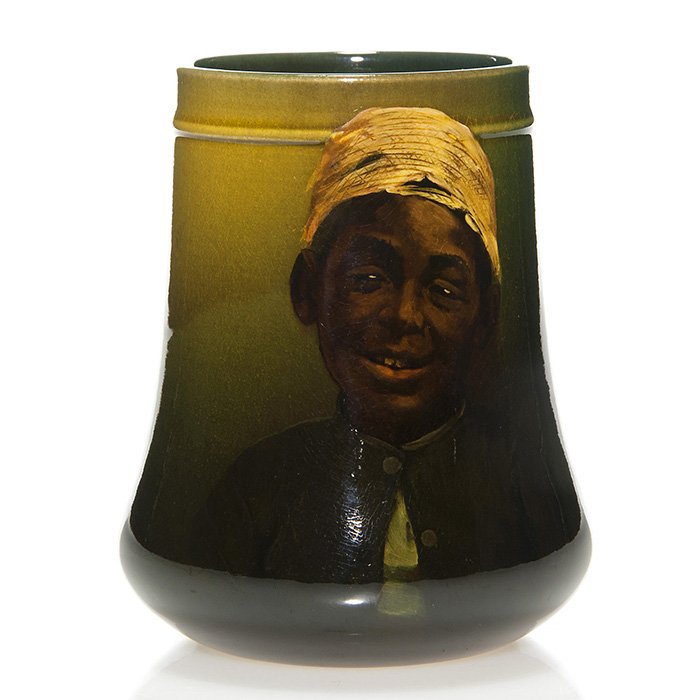Rookwood portrait mug, black boy, Horsfall, 1895, 5" (1 of 1)