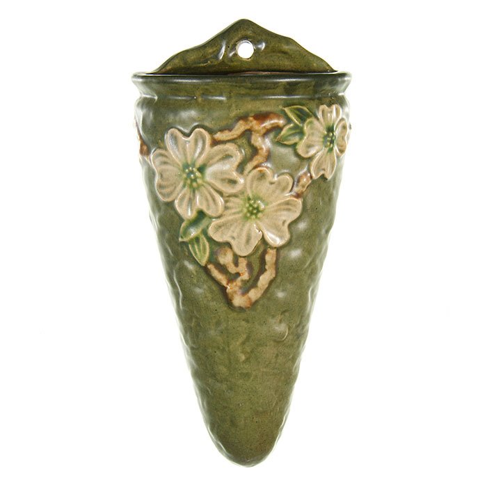 Roseville Dogwood I wall pocket, 1245-9" (1 of 1)