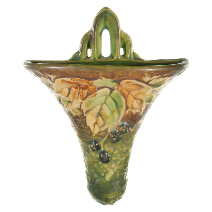 Roseville Blackberry wall pocket, 1267-8" (1 of 1)