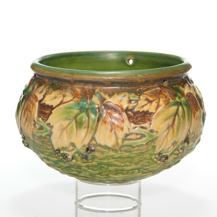 Roseville Blackberry hanging basket, 348-5, 4 5/8" (1 of 1)