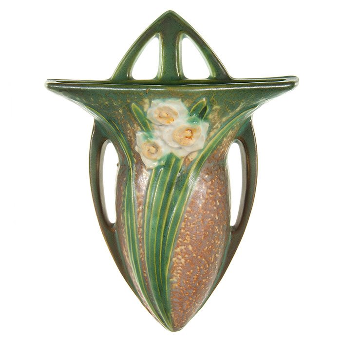 Roseville Jonquil wall pocket, 1268-8, 8 1/4" (1 of 1)
