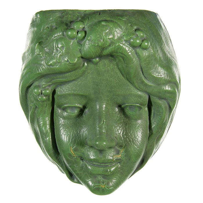 Roseville Matt Green Woman WP, shape 345, 9 3/8" (1 of 1)