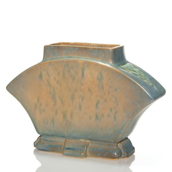 Roseville Futura Blue Fan vase, shape 82-6" (1 of 1)