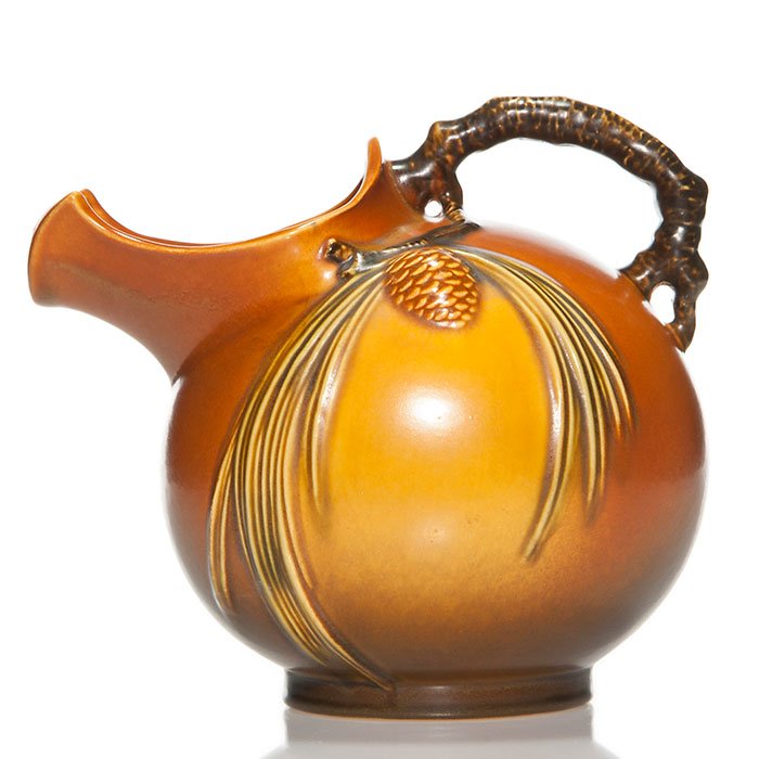 Roseville Brown Pine Cone pitcher, shape 1321 (1 of 1)