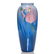Weller Blue Louwelsa vase, pink iris, Ferrell,12 1/4"