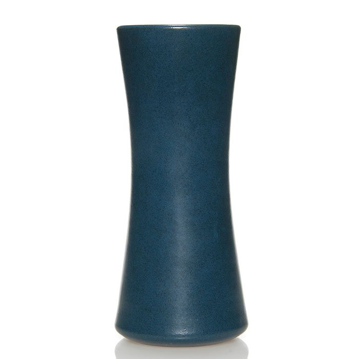 Marblehead 9 5/8" vase, mottled blue (1 of 1)