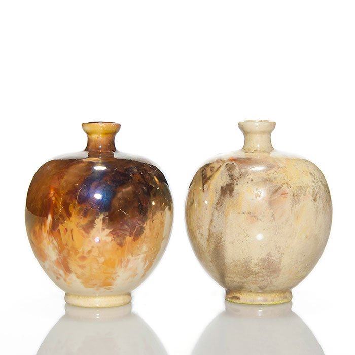 2 Middle Lane Fire Painted vases, 3 5/8" (1 of 1)