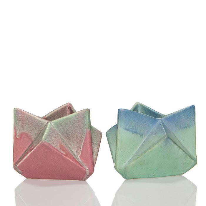 2 Muncie Ruba Rombic vases,  4 1/8" (1 of 1)