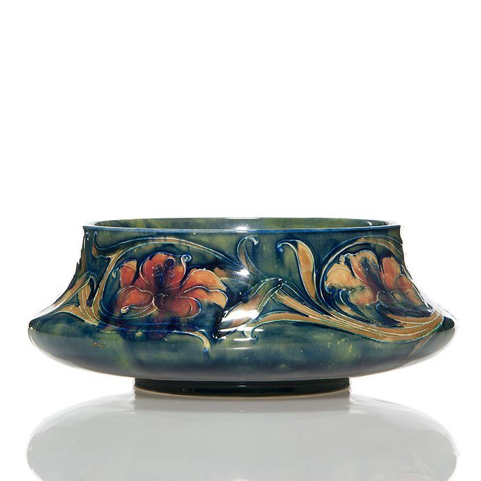 Moorcroft Spanish bowl, incised marks, 2 7/8"x7" (1 of 1)