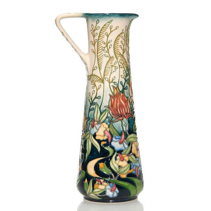 Moorcroft pitcher, floral, 2001, 9 3/8" (1 of 1)