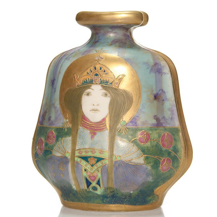 Reissner, Stellmacher & Kessel portrait vase, 5 3/4" (1 of 4)