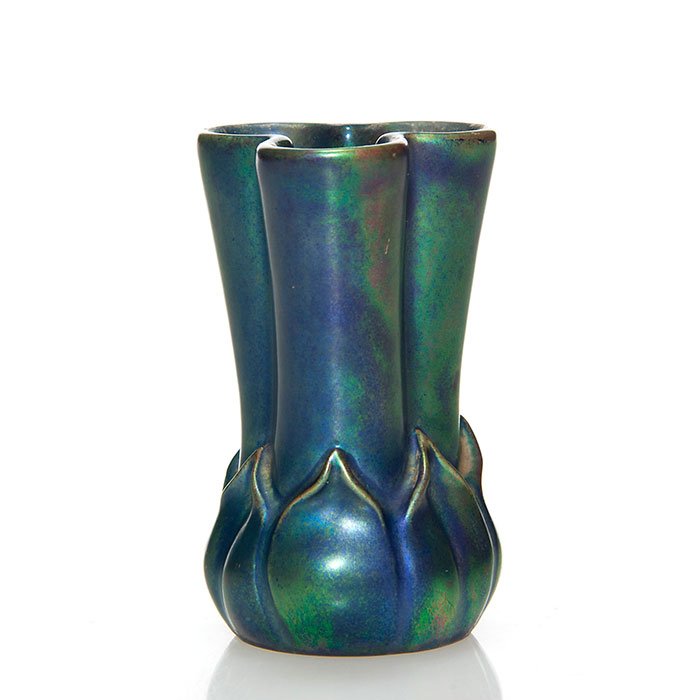 Zsolnay Labrador glaze mini vase, 2 1/2" (1 of 2)