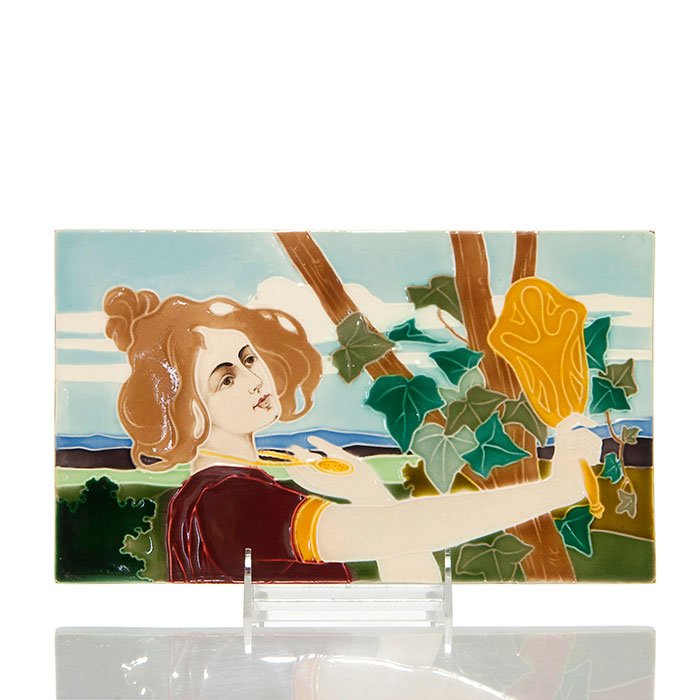 Johann Von Schwarz tile, Mirror Maiden, 6 1/2"X11" (1 of 1)