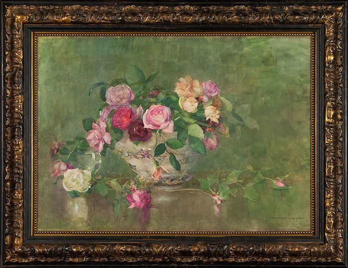 Constance Walton W/C, Roses, ca 1900, 20"x28" (1 of 5)