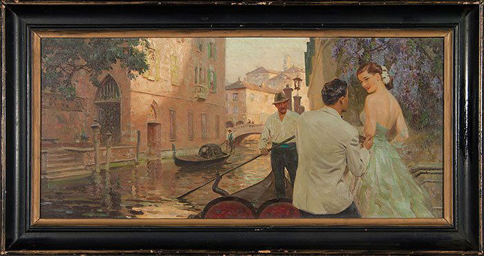 Tom Lovell O/B  Venice, 14"x30" (1 of 4)
