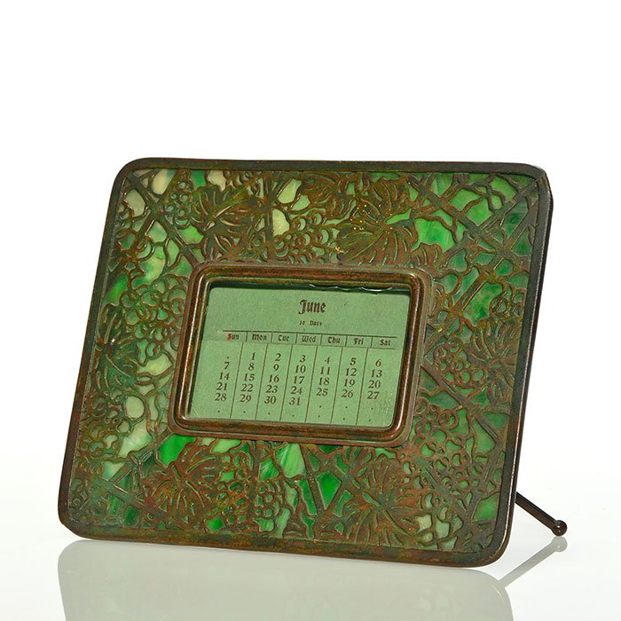 Tiffany Grape Leaf bronze easel calendar, 6 X 7" (1 of 1)