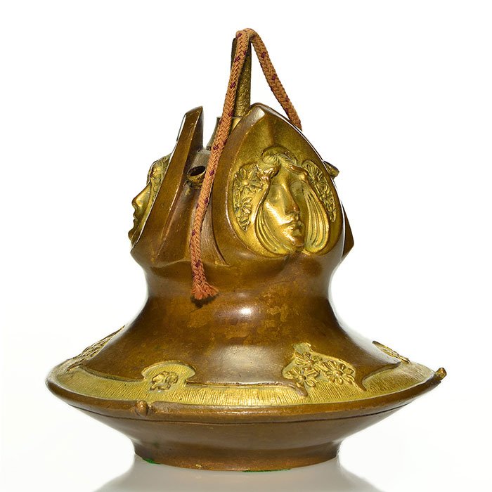 Korschann & Louchet bronze perfume lamp, 4 3/4" (1 of 5)
