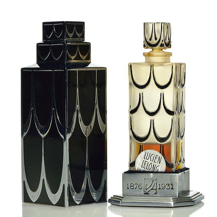 R.Lalique Lucien Lelong Skyscraper perfume, 4 1/2" (1 of 3)